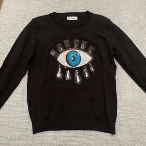 Knit Set with Evil Eye Sparkle Detailing.